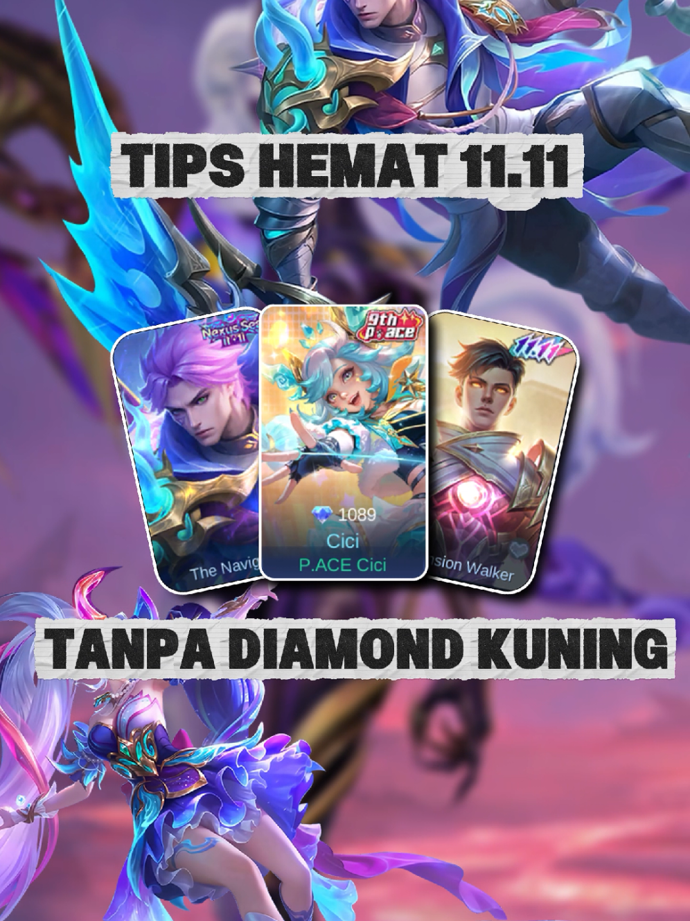 Tips hemat skin 11.11 dan skin p. ace tanpa diamond kuning #MLBB9TH #MLBB 
