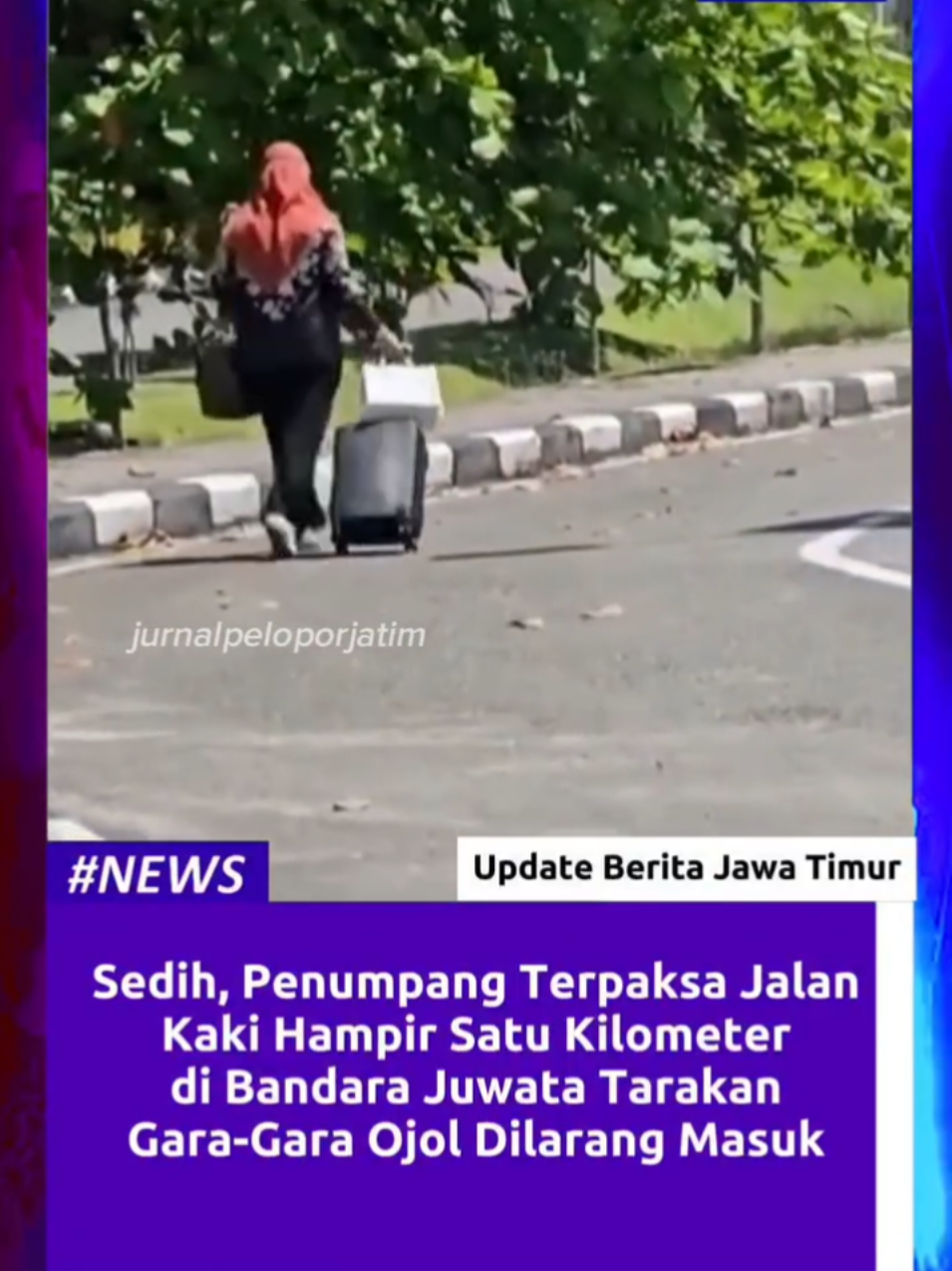 Larangan ojek online (ojol) menjemput penumpang di area Bandara Juwata Tarakan, Kalimantan Utara, menuai keluhan keras dari masyarakat. Banyak penumpang yang baru tiba harus berjalan kaki hampir satu kilometer sambil membawa koper hanya untuk bisa memesan ojol di luar kawasan bandara. Kondisi ini disebut sebagai buntut dari polemik antara transportasi online dan ojek pangkalan di Tarakan. Padahal, menurut aturan Kementerian Perhubungan, transportasi online seharusnya bisa beroperasi hingga simpul transportasi seperti bandara. Meski sudah dilakukan beberapa kali mediasi antara pihak ojol, ojek pangkalan, kepolisian, dan Dinas Perhubungan, belum ada titik temu yang jelas. Asosiasi ojol berharap Bandara Juwata meniru kebijakan di kota besar lain yang sudah membuka akses resmi untuk layanan online. Menurut kamu, apakah larangan ini masih relevan di era digital seperti sekarang, atau sudah saatnya bandara memberi ruang bagi ojol demi kenyamanan penumpang? Untuk informasi dan berita lainnya, kunjungi jurnalpelopor.com #Transportasi #Tarakan #BandaraJuwata #Ojol #KalimantanUtara 