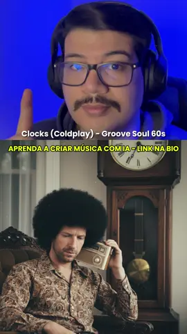 Clocks - versão soul dos anos 60? Acabei de fazer! 🤯💙 Qual música vc gostaria que eu transformasse com IA? 🫶🏻 #reactionvideo #coldplay #ai #aicover