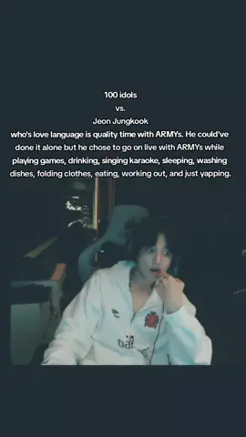 if this isn't love, then I don't know what is. And if I ain't gonna find this kind of man, then I don't want any other kind of man. So ladies, if someone like Jungkook could do all of these. Why would we settle for less? 💜 @jungkook @BTS  #jungkook #bts #army #fyp #foryou