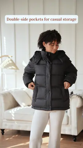 A Warm&Windproof Puffer Down Jacket.Real duck down jacket,not polyester filling #downcoat #pufferjacket #cold #winteroutfit #winterfashion #coldweather #OOTD #ootdfashion #swstyle 