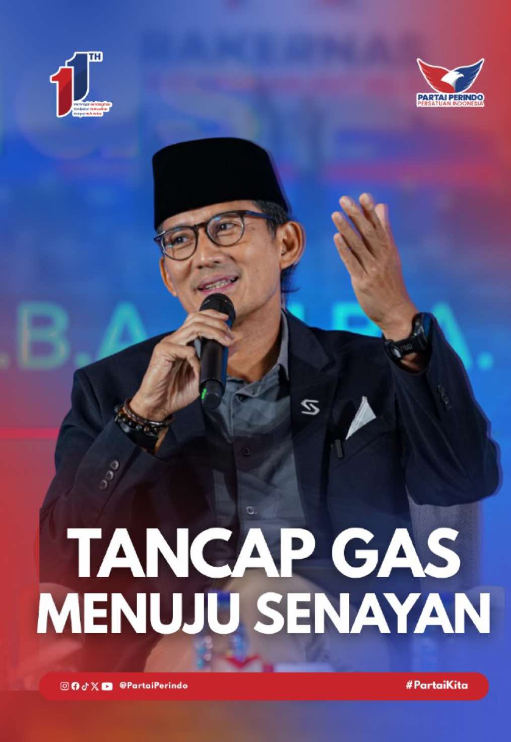 Di bawah kepemimpinan Ketum Angela Tanoesoedibjo, Partai Perindo siap tancap gas menuju Senayan, dan Sandiaga Uno siap bantu wujudkan  Kolaborasi wujudkan Energi Baru Indonesia untuk rakyat naik kelas ✊🇲🇨 #PartaPerindo #PartaiKita #NaikKelas #EnergiBaruIndonesia #Rakernas2025