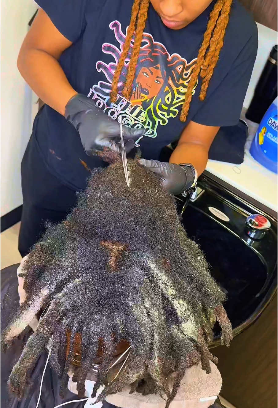 The process of cleaning dreadlocks.#foryou #tiktok #fyp #trivia #viral 