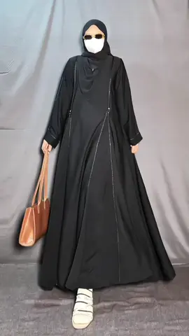 Fit check abaya lebaran 2026🖤🥰 #abayalebaran #abayahitam #abayamesir #abayalokal #fyp 