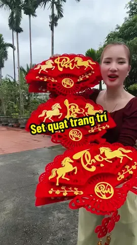 Set quạt trang trí#giadungtienich #hanglinhxinhxinh 