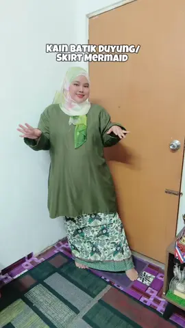 cantik2 kan corak kain duyung ni..bole  pasangkan dgn baju kurung Kedah,baju opah atau baju kebaya..selagi masih ada corak cantik² p beli tau ✨ #kainduyung #skirtduyung #kainbatik #kainbatikduyung #skirtmermaid 