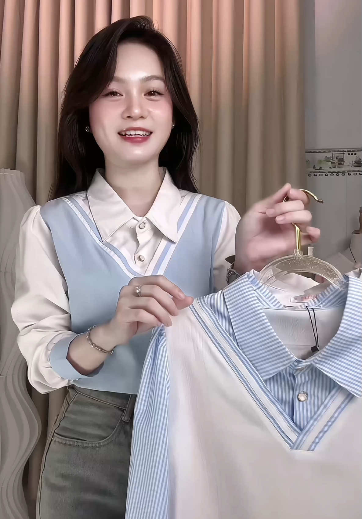 A206 - Áo Sơ Mi Gile Hàn Quốc 