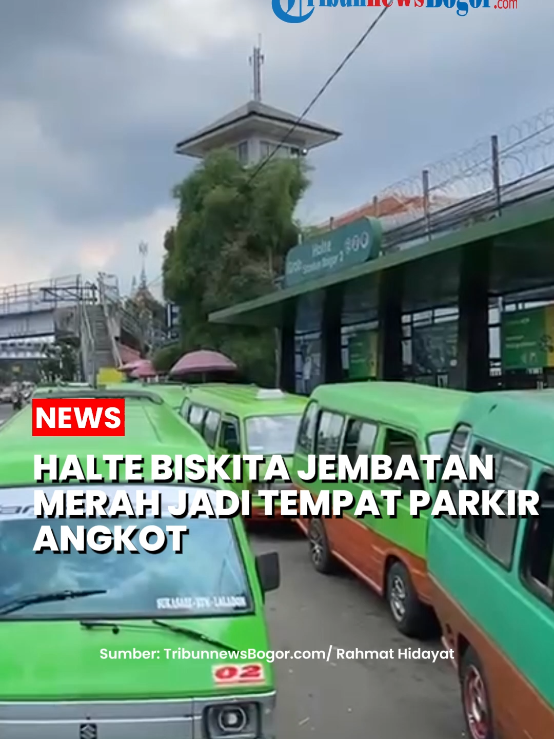Alih-alih digunakan untuk naik turun penumpang Biskita Transpakuan, halte Biskita di kawasan Jembatan Merah ini justru dipenuhi angkot yang menunggu penumpang di depan area halte. Akibatnya, arus lalu lintas di Jalan Kapten Muslihat tersendat, para sopir berdalih, titik ini jadi tempat paling ramai penumpang yang baru turun dari Stasiun Bogor. Dinas Perhubungan Kota Bogor menyatakan akan segera melakukan penertiban agar halte Biskita kembali berfungsi sesuai peruntukannya. #bogor #angkot