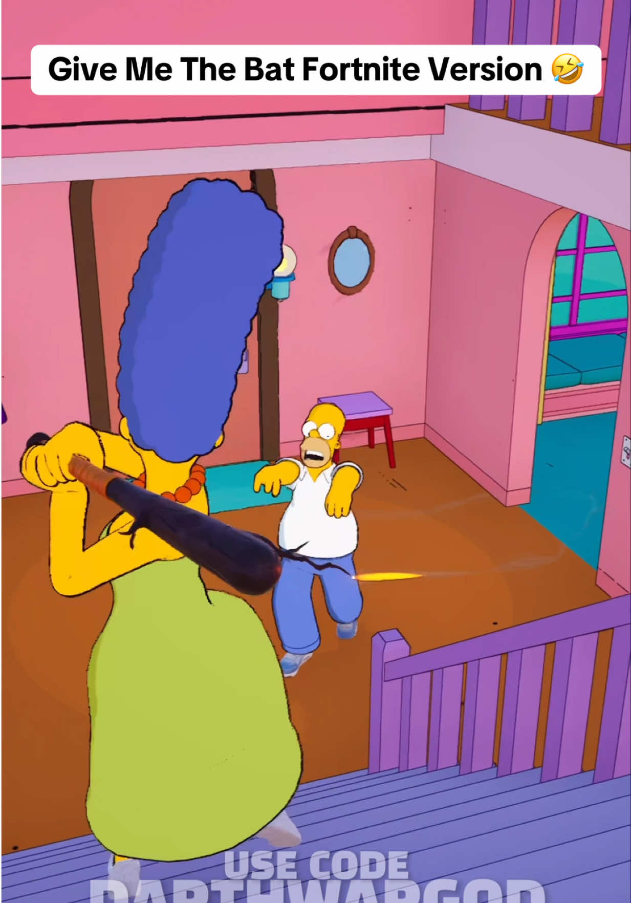 Give Me The Bat Fortnite Simpsons version #simpsons #thesimpsons #fortnite #homerosimpson #margesimpson 