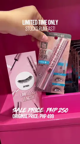 💜 Reach sky high lashes for half the price! 🌌 Get 50% OFF Sky High Mascara this Nov 13–19 only at Watsons. 👀✨ Don’t blink ✋🏼 this deal won’t last long! #MaybellinePH #mnysocialcrew 