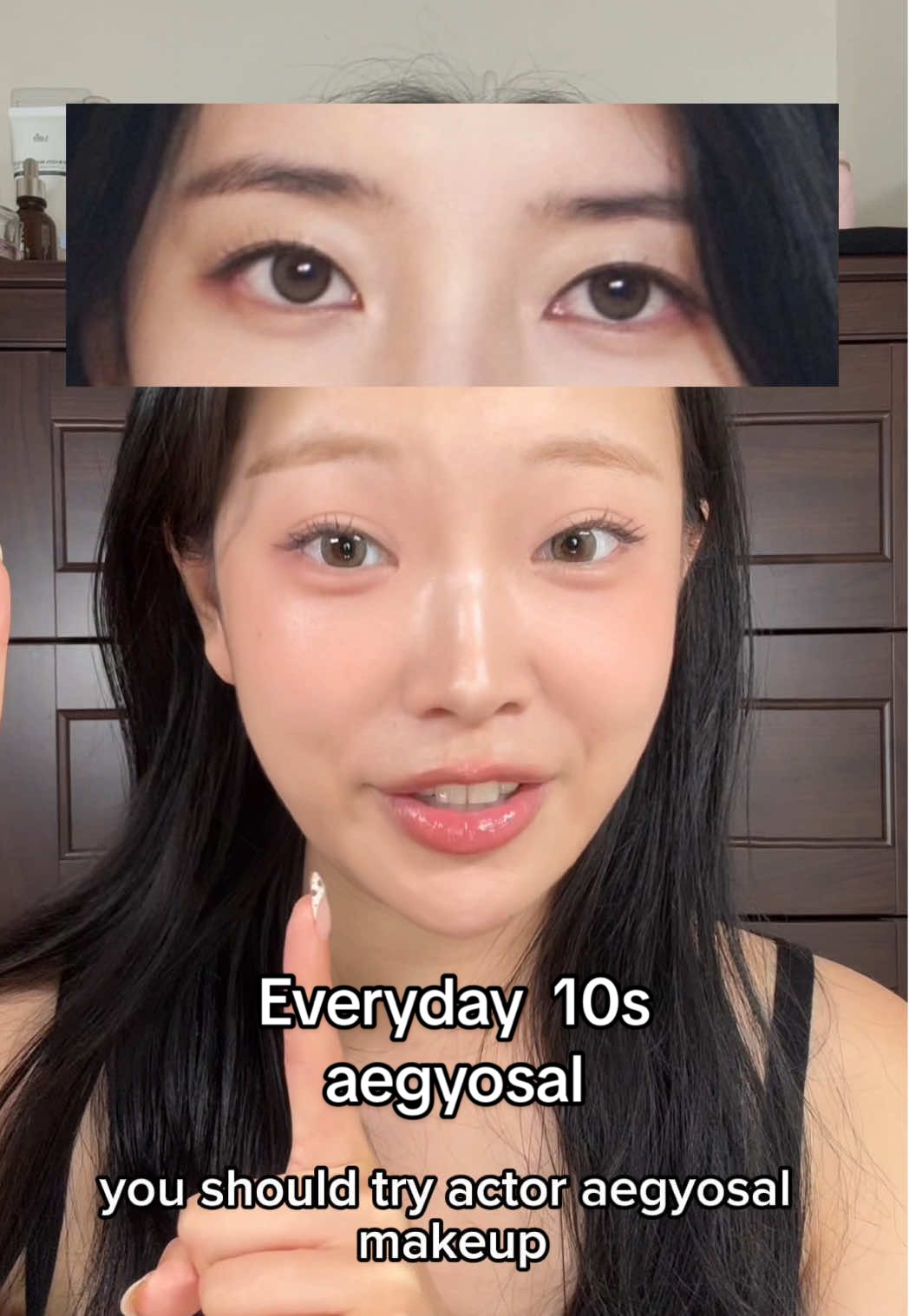If idol aegyosal makeup is too much for you, try this actor aegyosal makeup! Super easy and fast! #aegyosal #aegyosalmakeup #koreanmakeup #asianmakeup #chinesemakeup 