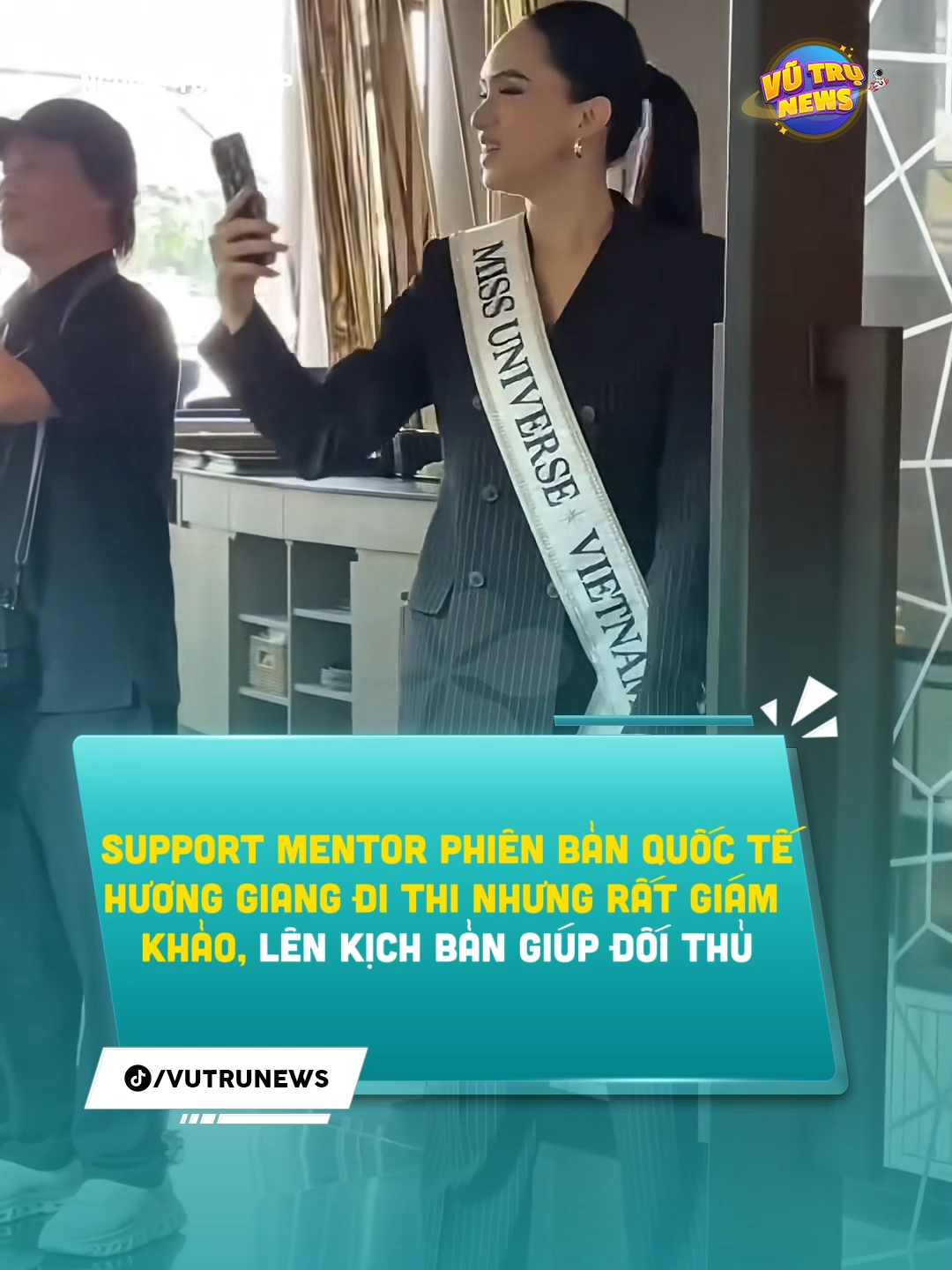 Mấy này quá dễ với chị #vutrunews #huonggiang #missuniverse #thailand #hoahau #tintuc #tiktok