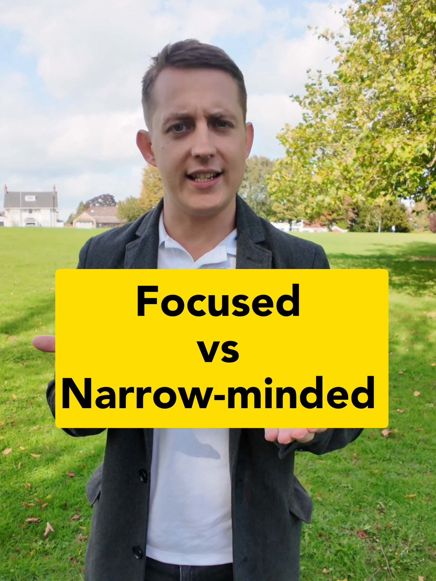 Focused vs Narrow-minded These words sound similar, but they have different meanings. Focused and narrow-minded. What’s the difference? When you’re focused, you give all of your attention to one thing. You work hard to achieve a goal. “She’s really focused on studying for the test”. If you’re narrow-minded, you don’t like new ideas or different opinions. You think your own ideas are the best and you don’t want to learn. “She won’t try Scottish food. She’s too narrow-minded”. So, can you think of a time when someone was narrow-minded? #englishclass #englishlesson #englishteacher