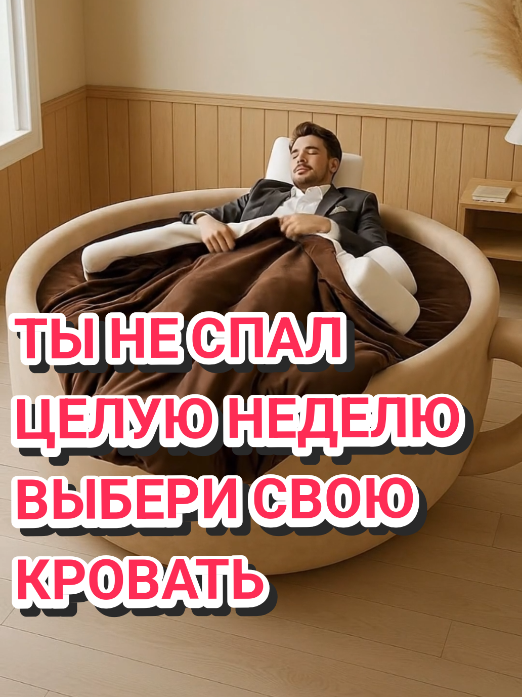 Ты устал... Ты не спал целую неделю... Выбери свою уютную кровать! 🥰 #asmr #veo3 #bed #surrealism #асмр 