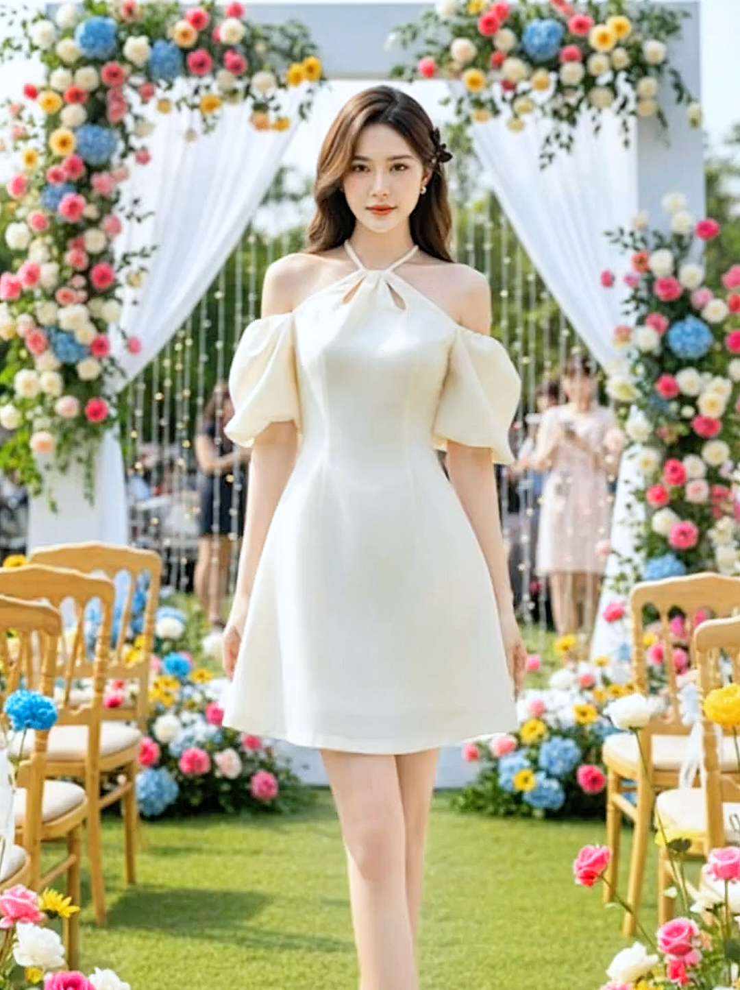 ✨ “Có những ngày không cần nhiều lời, chỉ cần chiếc váy này. Nó khiến mình thấy mình đủ, không thiếu thốn, không cần ai công nhận. Sự tự tin đến nhẹ như hương nước hoa, thoảng qua nhưng còn mãi.”  #thoitrangnu #thoitrang #vaydutiecsangchanh #vaydutiec #xuhuongtiktok 