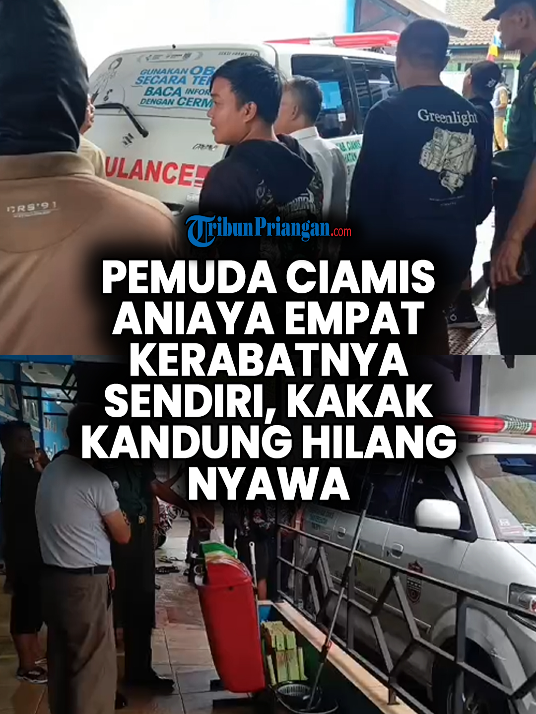 Pemuda di Ciamis Aniaya 4 Kerabatnya Sendiri, Kakak Kandung Kehilangan Nyawa di Tangan Adik Sendiri TRIBUNPRIANGAN.COM - Peristiwa tragis mengguncang Dusun Legok satu Desa Indragiri Kecamatan Panawangan Kabupaten Ciamis Jawa Barat pada Senin (3/11/2025) sekira pukul 11.30 WIB. Seorang warga bernama Farid usia 20 tahun nekat aniaya empat orang yang masih memiliki hubungan keluarga dengannya. Camat Panawangan, Kusdinar, menjelaskan bahwa ia menerima laporan dari grup tanggap bencana setempat mengenai kejadian tersebut. Setelah mendapatkan informasi, pihak kecamatan langsung menuju lokasi kejadian. Kusdinar menjelaskan, sesampainya di lokasi, satu orang sudah tak bernyawa dan tiga lainnya mengalami luka-luka. Korban luka terdiri dari dua perempuan, satu laki-laki dewasa bernama Idan, dan satu anak kecil. Korban meninggal dunia diketahui bernama Yayah, yang merupakan kakak kandung pelaku sendiri. (*) Jurnalis: Ai Sani Prod. Video: Aldi M Perdana Ikuti juga informasi melalui akun media sosial dan website kami: Website: https://priangan.tribunnews.com/  Instagram: https://www.instagram.com/tribunpriangan Facebook: https://www.facebook.com/TribunPriangan Tiktok: https://www.tiktok.com/@tribunpriangan.com #PembacokanCiamis #KriminalCiamis #Panawangan #FaridBacokKerabat #SatuTewas #TragediKeluarga #PolsekPanawangan #BeritaCiamis #KasusPembacokan #DusunLegok