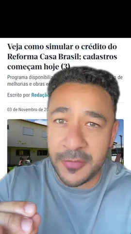 Começa hoje o reforma casa brasil!  Já vou se você tem direito?  #reformacasabrasil 