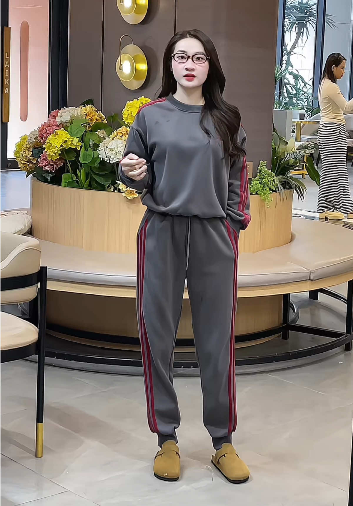 Set bộ nỉ phối kẻ #hangchaycanh #bomacnhaxinh #bohottrend #bonidaitay 