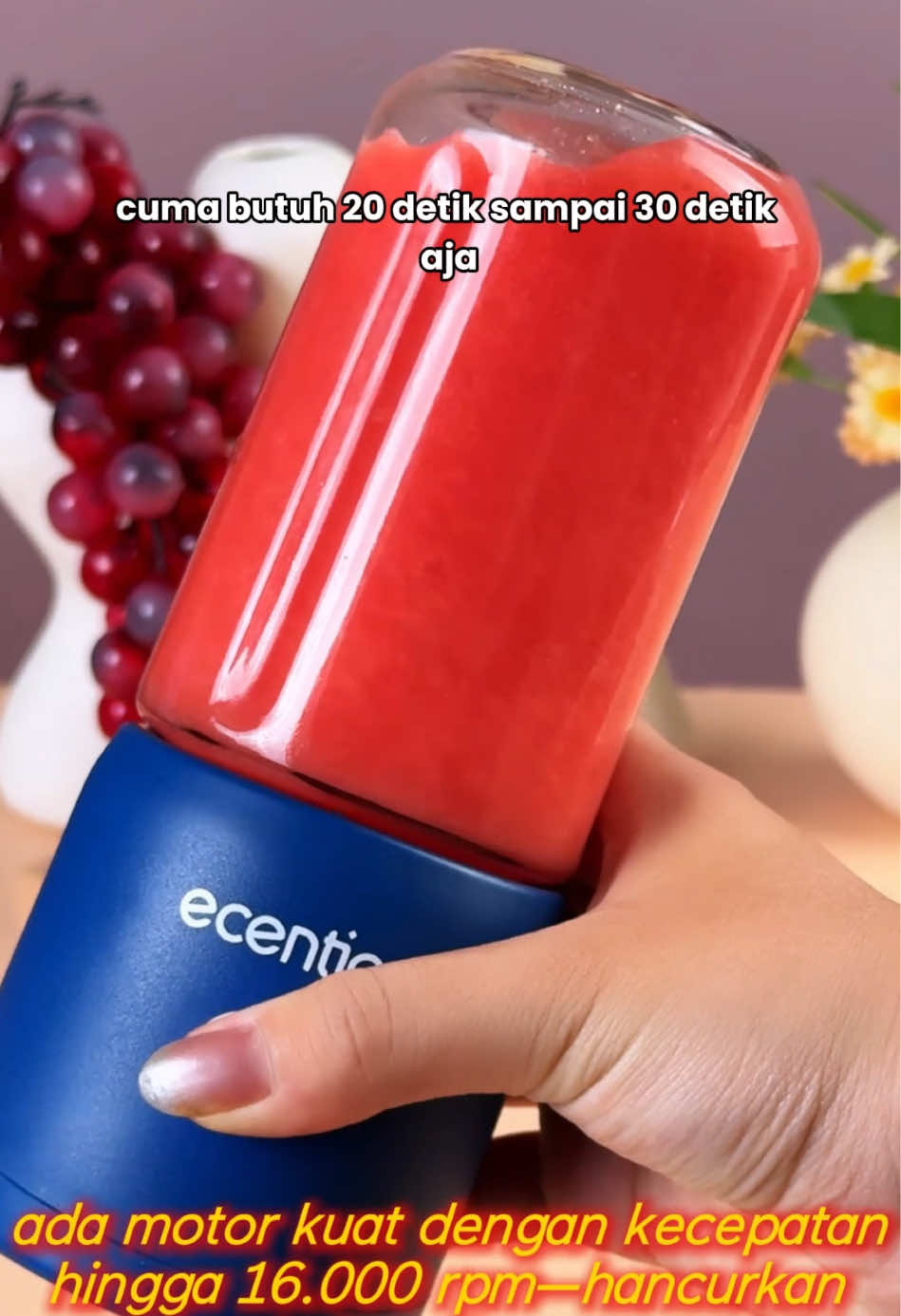 Smoothie time, tapi gak mau ribet? Blender Ecentio ini jawabannya! & 10 mata pisau super tajam • Kaca tebal anti pecah * Bisa dibawa ke mana aja — portable & rechargeable! • dapet 2 cup & garansi 1 tahun Cukup satu klik, langsung bisa bikin jus, kopi, sampai es buah segar~ * Cek di keranjang kuning sebelum kehabisan! #ecentio #keranjangkuning #juicermini 
