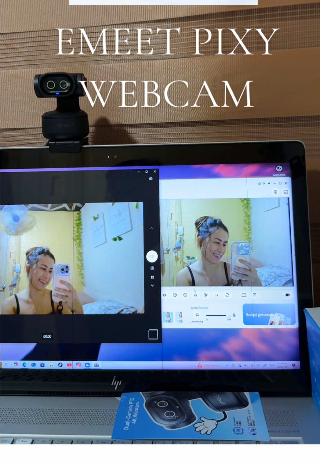 Blurry & low quality camera❌ Emeet Pixy 4k webcam✅  First dual-camera AI PTZ 4K Webcam👁️‍🗨️ #webcam #emeetwebcam #emeetpixy #emeet #4kwebcam Disclaimer: Prices and details of the products may change once the video is published. The creator is not liable for any changes after the video published. Prices may vary until promotion ends. Any changes on the product may happen. No therapeutic claims. No copyright infringement intended.