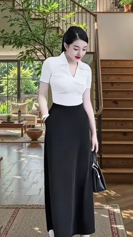 Chân váy dài chữ A dáng suông dài 90-96 cm#thoitrangnu #chanvay #chanvaydangdai #phoidoxinh #fpy 