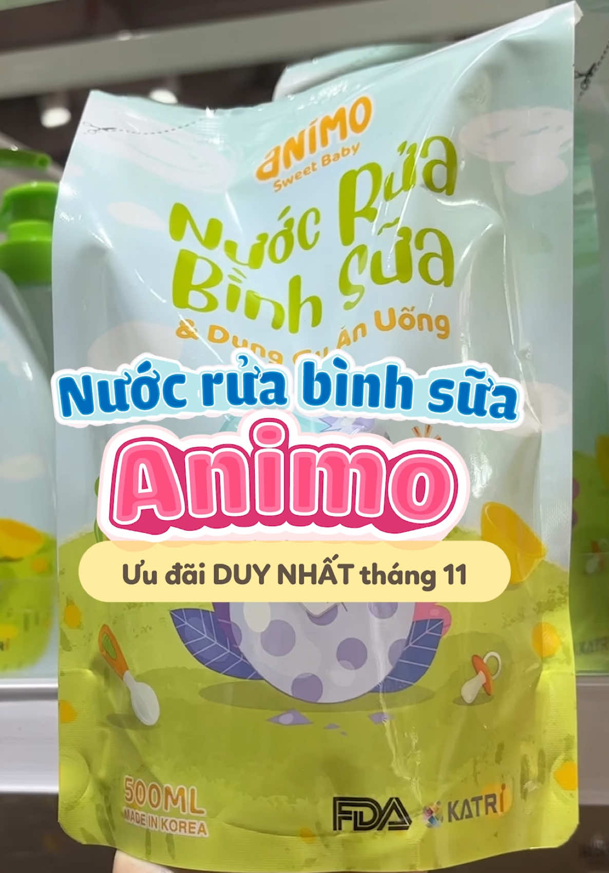 Nước rửa bình sữa Animo giá 1K ???? 😱😱 #ConCung #LoveConCung #nuocruabinhsua 