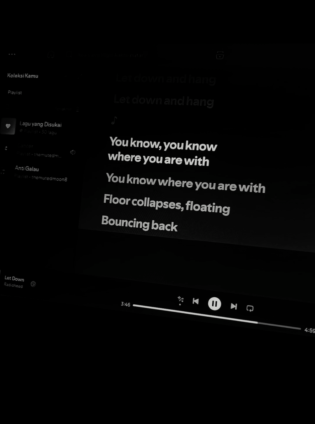 🎧🫀 #foryoupage #liriklagu #letdown #lyrics #spotify 