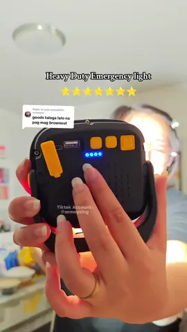 Replying to @jade.marie588 Brown out to the rescue tong LED Emergency Light! Multifunctional pa ✨💡 #emegencylight #worklight #multifunctionalflashlight 