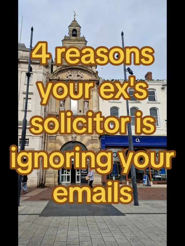 There are various reasons your ex's family law solicitor isn't responding to your emails. Tell me what I've missed in the comments. 👇