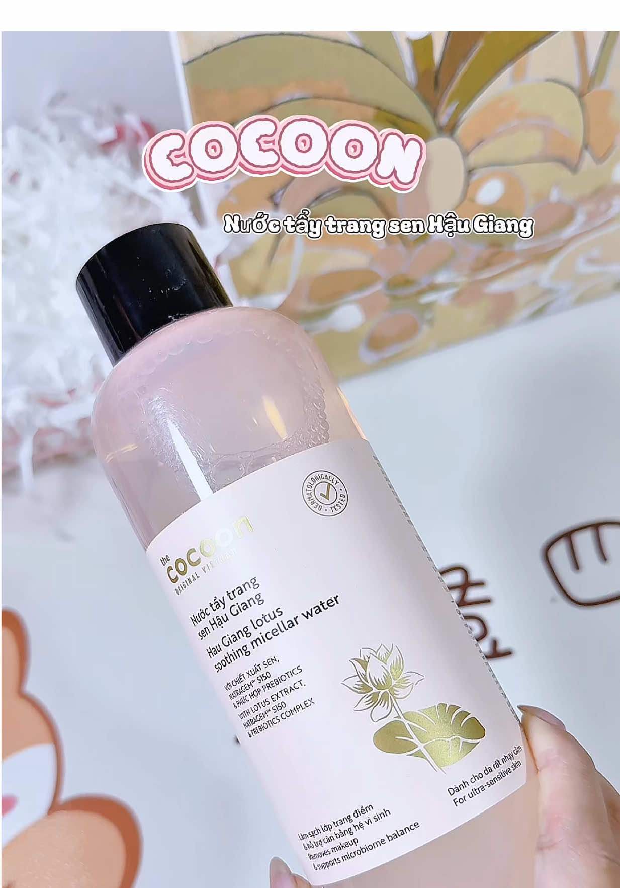 Nước tẩy trang sen Hậu Giang #cocoonvietnam #nuoctaytrang #senhaugiang #skincare #xuhuong 