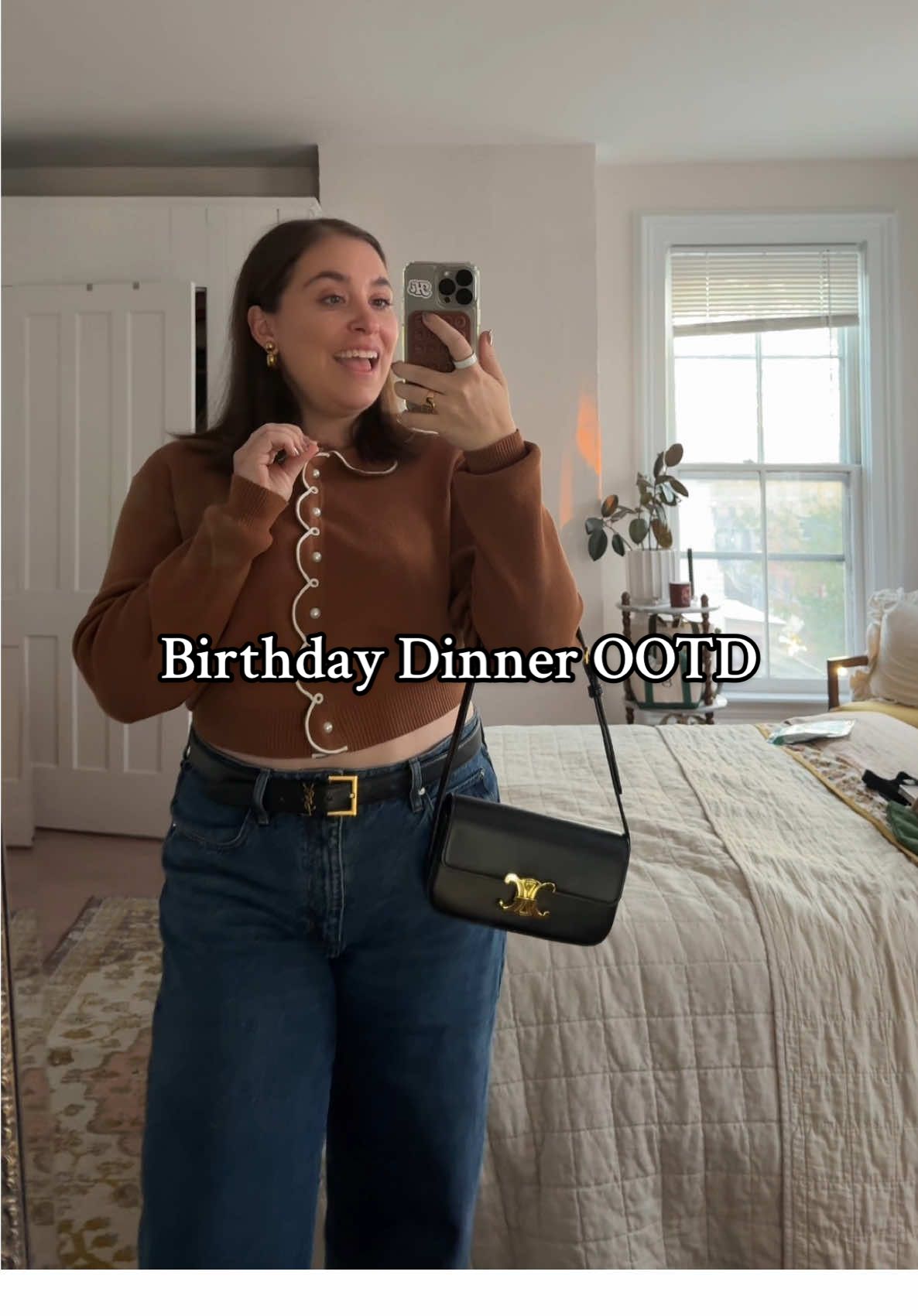 Cute casual and cozy in @renttherunway for my birthday dinner with the fam 🥰 #casualoutfits #autumnstyle #dailyoutfits #rtrpartner #casualoutfitideas 