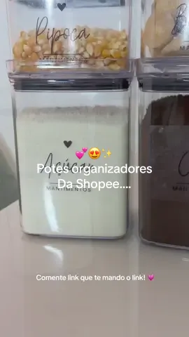 Lindos organizadores para sua cozinha 🌷✨ link https://s.shopee.com.br/7AVRhKT23n link nos comentários 💕✨ #organization #potesorganizadores #cozinha #shopee #produtosshopee 