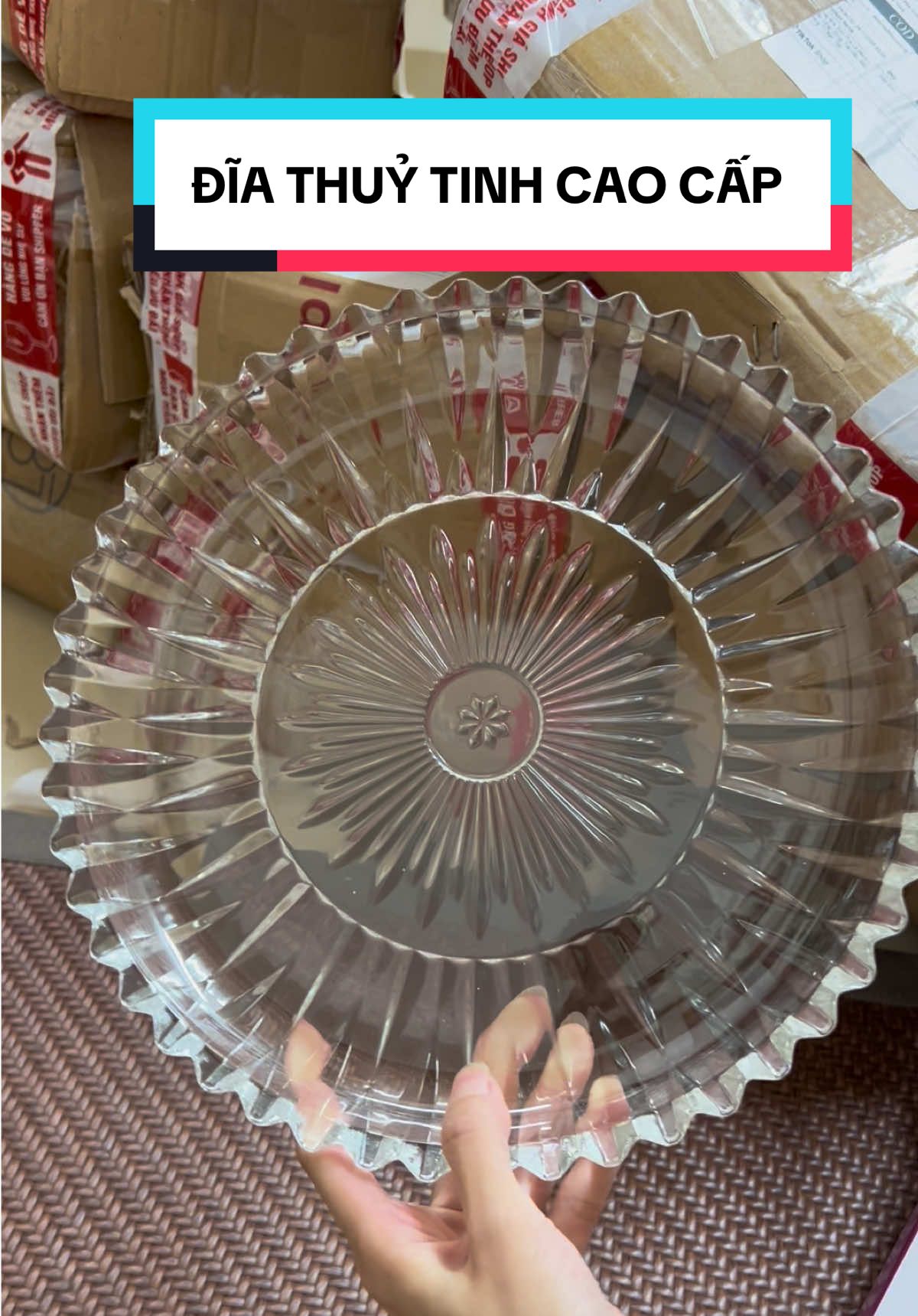Đĩa thuỷ tinh cao cấp #dia #diathuytinh #khaythuytinh #viral #xuhuongtiktok  