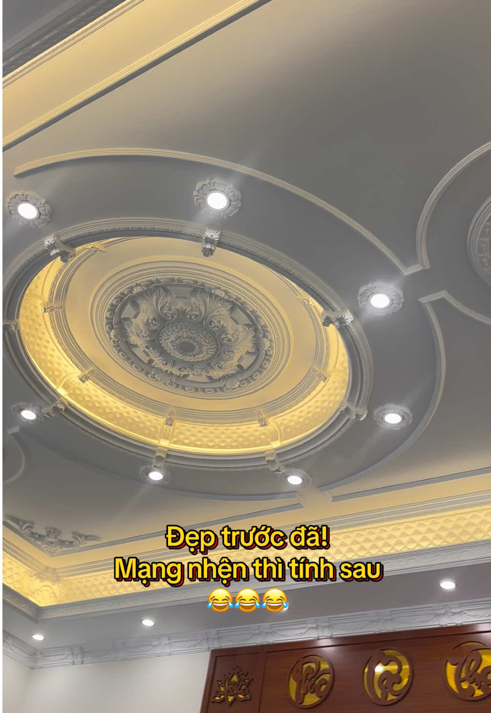 Em trần thạch cao nhà e đây😂 mời các bác cùng thẩm 😚😚 #fyp #viral #nhadep #tranthachcao #lamnha 