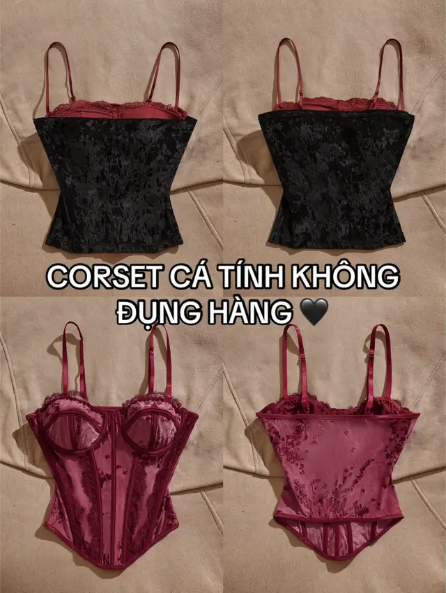 Corset mới về - cá tính - chất - không đụng hàng 🖤 #corset #aoquay #crotop #sunclothes #sunclothesofficial 