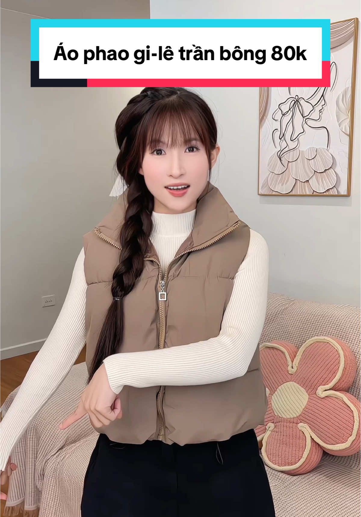 Áo phao gi-lê trần bông 80k #aophao #phaogile #phaonu 