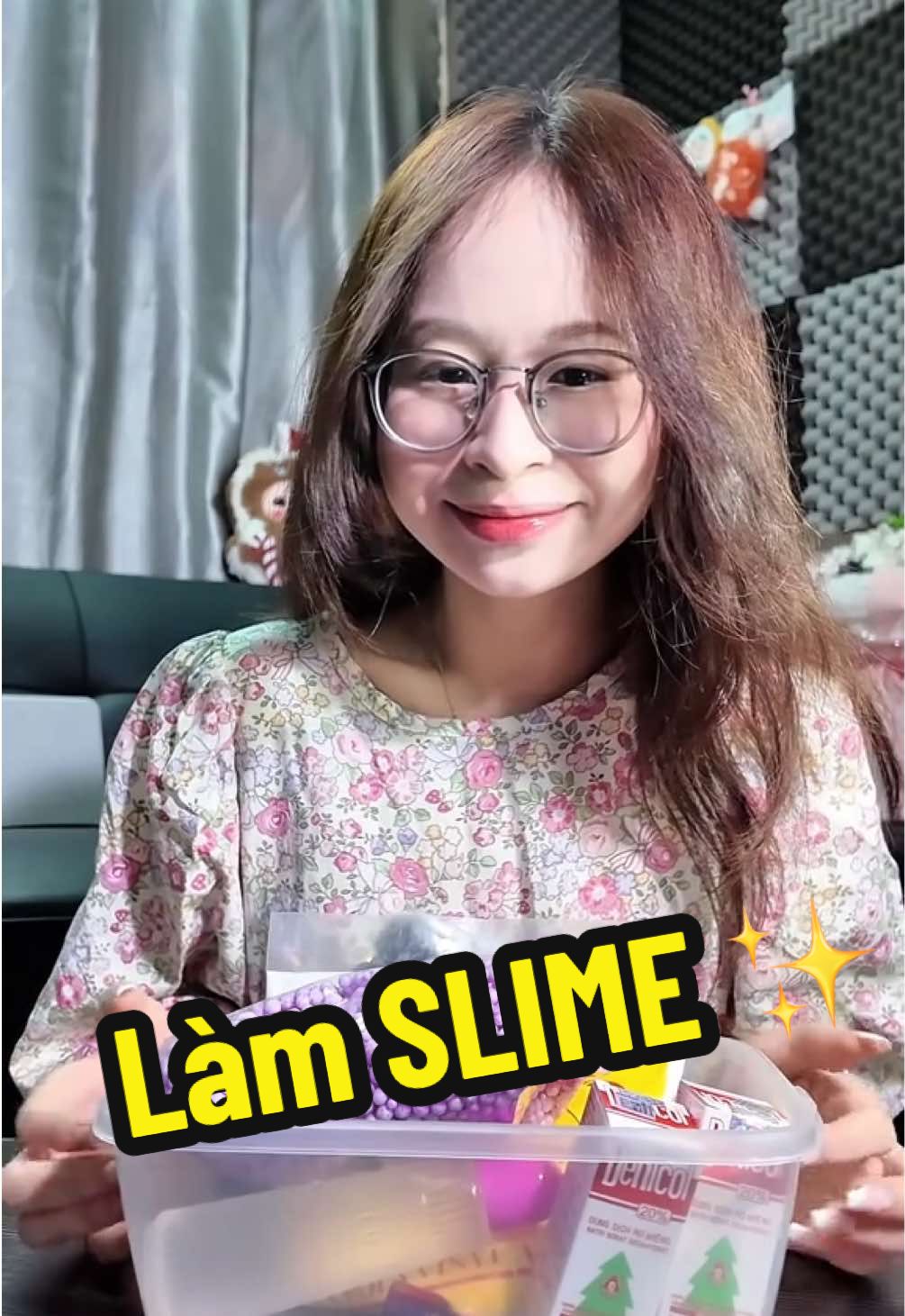 Vlog làm slime #kittyff #slime 