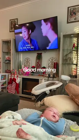 I love my mornings with my Christmas decor up 🎄🧑‍🎄 #morning #newborn #christmas 