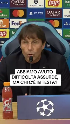 ABBIAMO AVUTO DIFFICOLTÀ ASSURDE, MA CHI C’È IN TESTA? Alla vigilia del match di Champions contro l’Eintracht, Antonio Conte si sfoga sulle critiche ricevute dal suo Napoli nelle ultime settimane 🗣️ 🎥 @SSC Napoli  #cronachedispogliatoio
