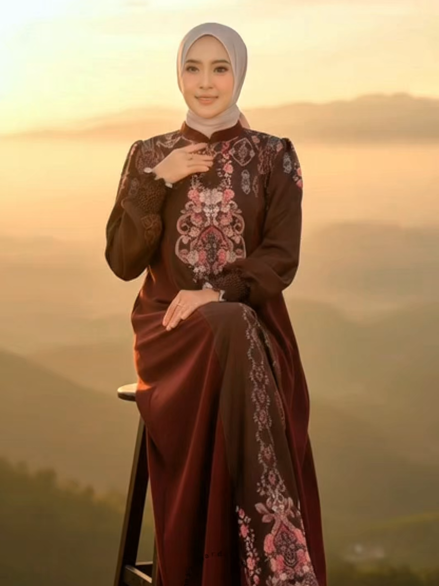 Gamis Wanita Kekinian Bahan Sabrina Anti UV #gamiskekinian #dressterbaru #gamislebaran #fyp #wibgajian 