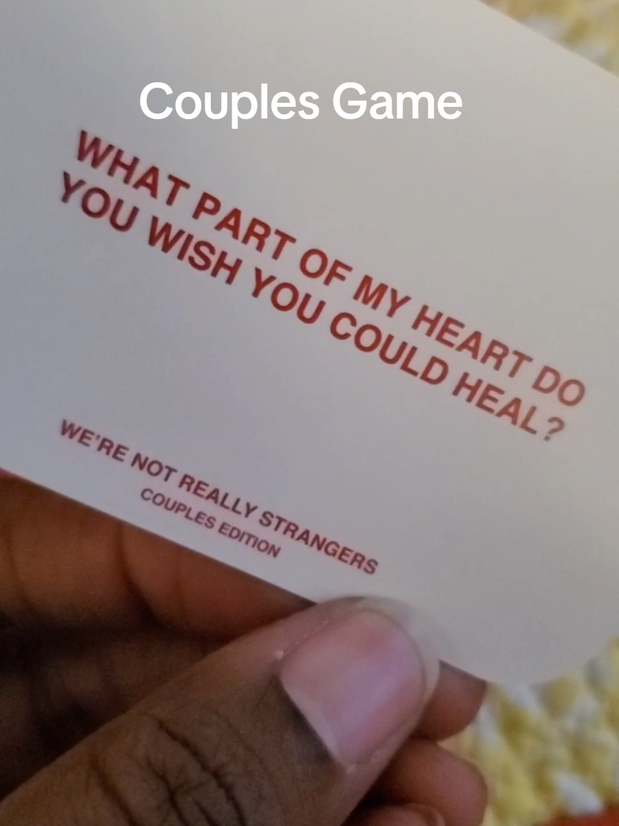 @We're Not Really Strangers This couples card game is awesome!! This will help you build deeper connections by asking your partner questions that really matter! Go deep and connect like never before. #werenotreallystrangers #couplesgame #coupleschallenge  #tiktokshopblackfriday #tiktokshopcreatorpicks 
