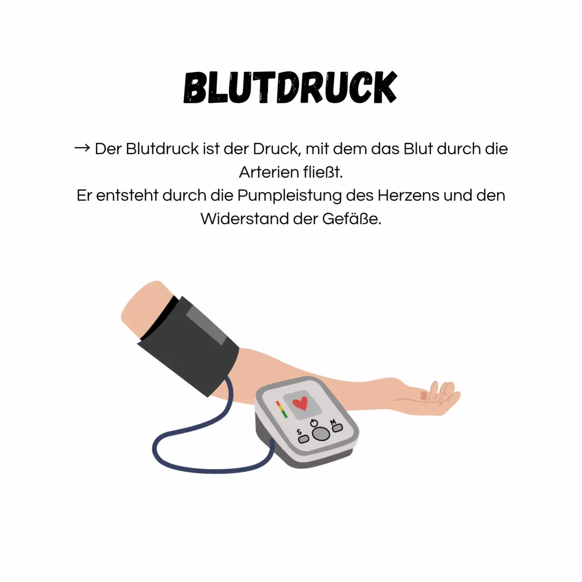 Der Blutdruck ist der Druck, mit dem das Blut durch die Arterien fließt. Er entsteht durch die Pumpleistung des Herzens und den Widerstand der Gefäße. #pflegeausbildung #pflege #fyp #lernzettel #blutdruck 