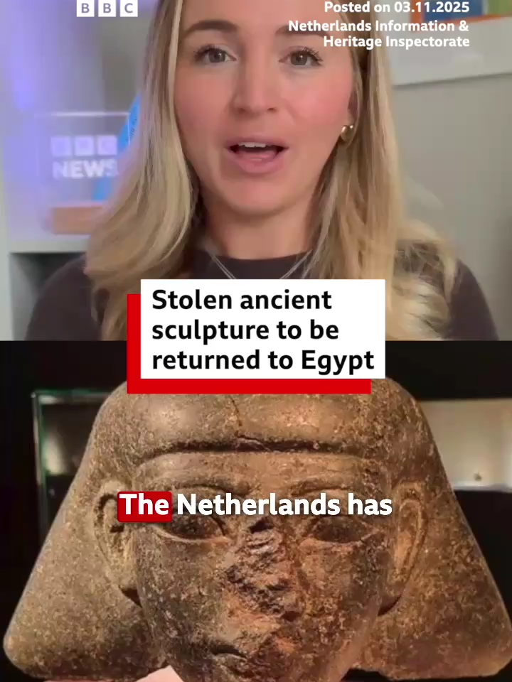 The Dutch government said the sculpture of a high-ranking official from the dynasty of Pharaoh Thutmose III is 