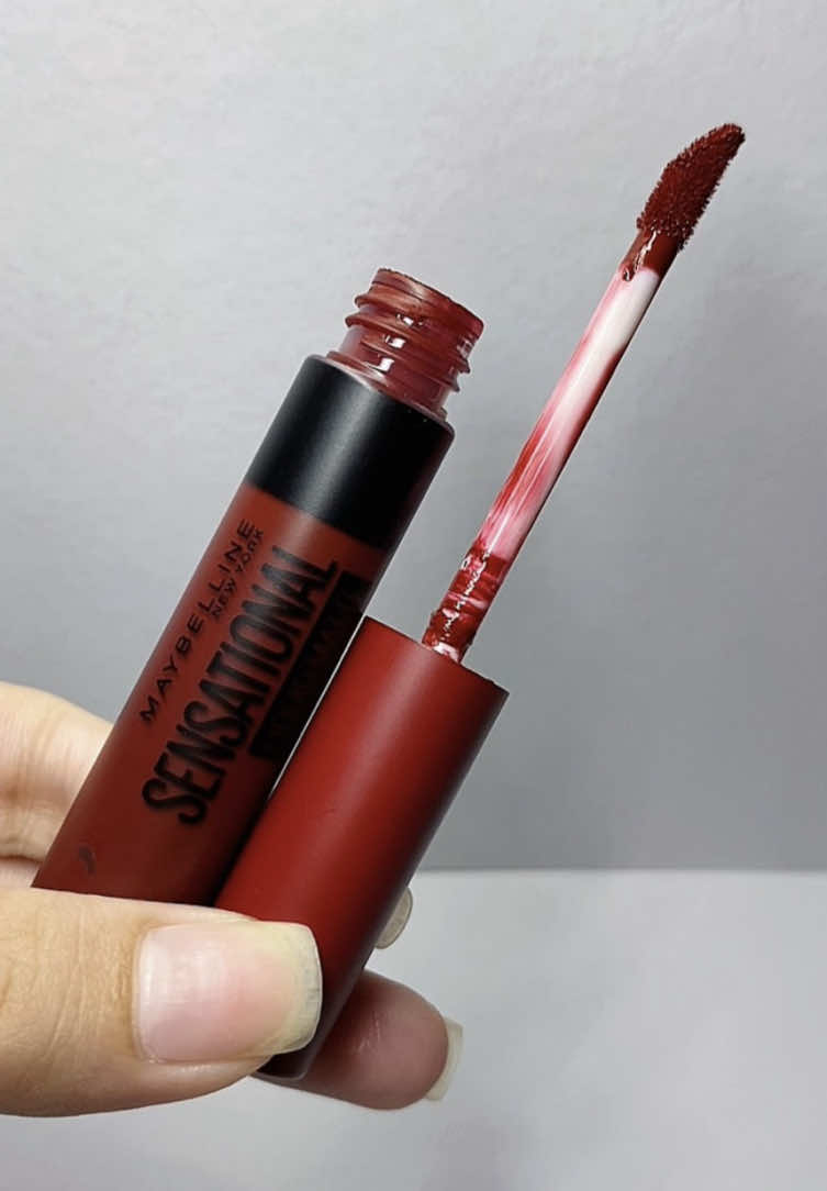 Lightweight and soft matte — Maybelline Sensational Liquid Matte Lip Tint gives your lips a natural, lasting touch.❤️ #maybellinesensationalliquidmatte #maybellineliptint #matteliptint #redlipstick #fyp 