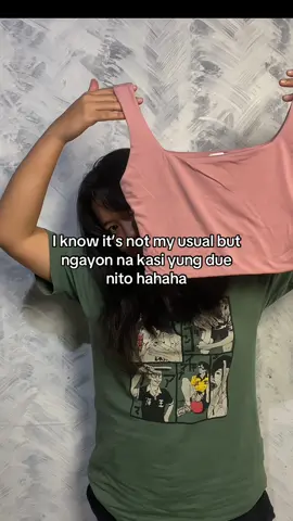 Free sample due today hahahah. I’ll make a better one. Promise. Ganda pa naman ng clota. I swear. Ang sarap kompletuhin lahat ng color. #clota #clotawomen #doubleliningtop #TikTokFashion #womensoutfits 