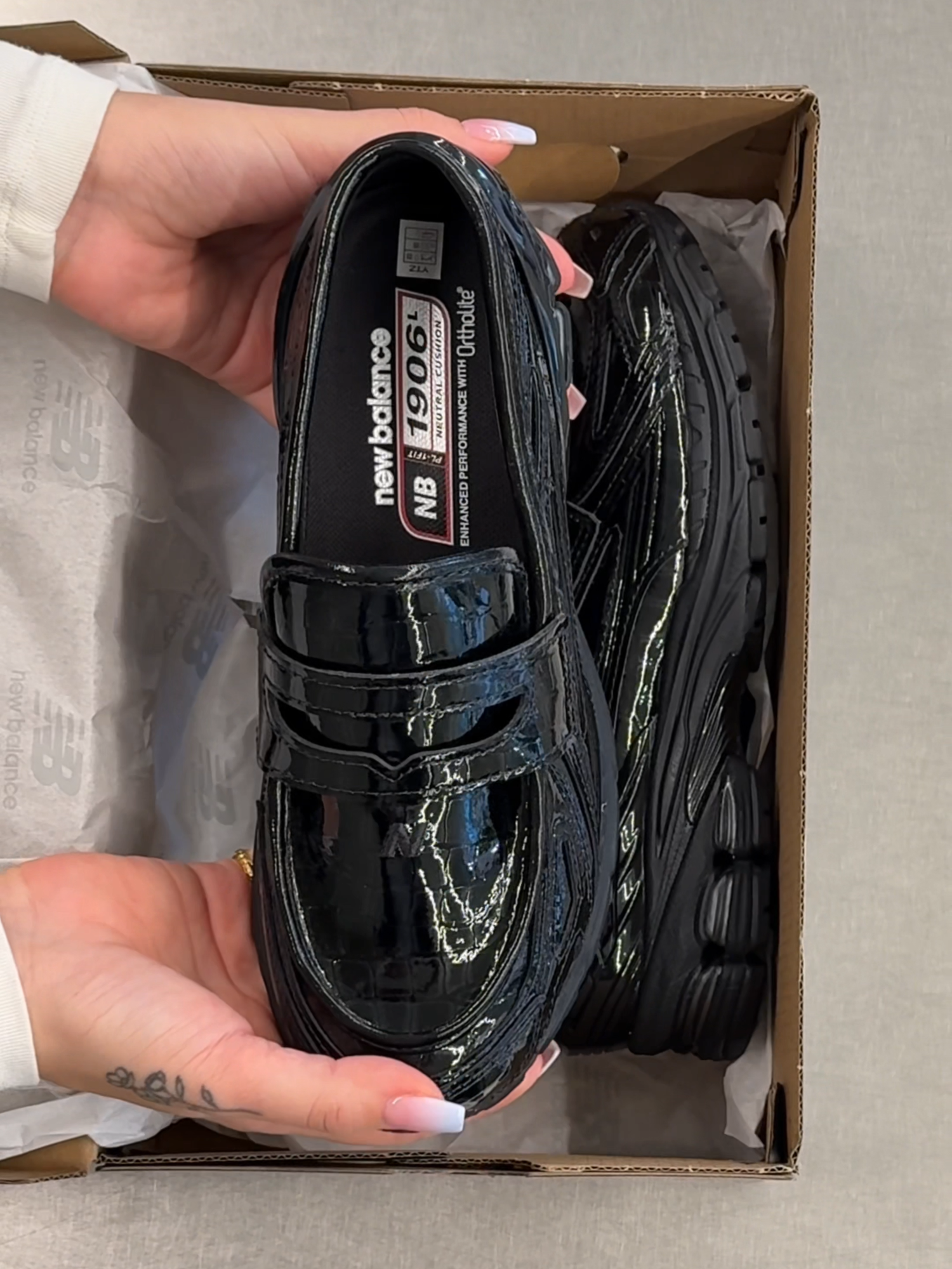 New Balance 1906 Loafers in Black Croc 🐊 Releasing November 12th!