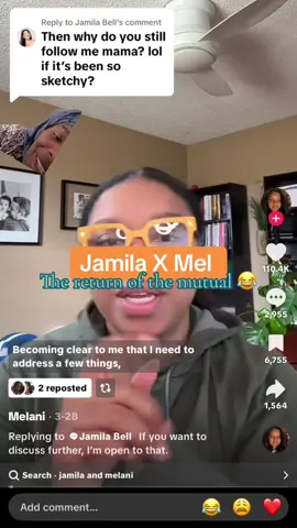 Thoughts #jamila #mel #greenscreen #drama 