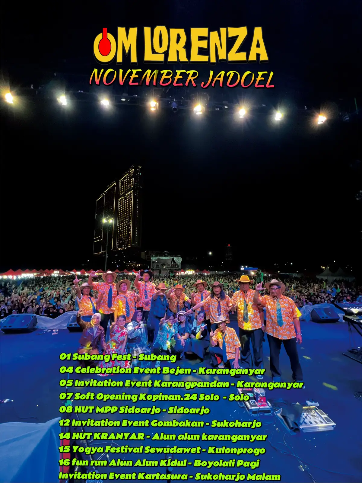 Sampai ketemu di Kota Kalian Bolo…!!! Nb : Jadwal Sewaktu Waktu Bisa Berubah Bantu Share & Tag Bolo Bolo Mu yaaaa….. #omlorenza #omlorenzajadul #omlorenzamusik #fyp #dangdut    