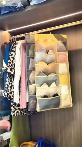 The double-sided underwear and pants storage bag with built-in hooks is neatly arranged and clearly visible, which is extremely convenient! #Underwear Storage Bag #Closet Storage #Storage Bag#good #goodthing #tiktokshop #tiktok #foryou #fyp #fypシ #malaysia #malaysiatiktok 