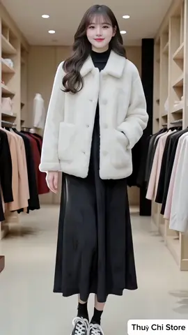 Sét áo khoác lông 2 lớp tặng kèm váy bên trong siêu xinh. Áo hai lớp dày dặn, giữ ấm tốt. #setdonu #thoitrangnu #xuhuong #viral #thinhhanh 